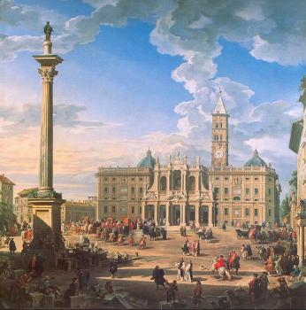 喬萬尼 保羅 帕尼尼 The Plaza and Church of St. Maria Maggiore